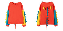 Load image into Gallery viewer, Dinosaur Sweatshirts Women Hoodies Warm Pullovers Tops With Horns