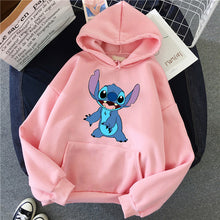 Load image into Gallery viewer, Hoodie Pullovers Long Sleeves Harajuku Pink Pullovers Lovely Kawaii Casual Tops O-neck Women's Hooded Sweatshirt
