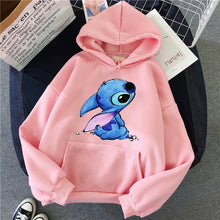 Load image into Gallery viewer, Hoodie Pullovers Long Sleeves Harajuku Pink Pullovers Lovely Kawaii Casual Tops O-neck Women's Hooded Sweatshirt