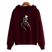 Load image into Gallery viewer, Women Hoodies Casual Planet Print Solid Color Loose Drawstring Sweatshirt Fashion Long Sleeve Hooded Female Tops
