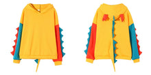 Load image into Gallery viewer, Dinosaur Sweatshirts Women Hoodies Warm Pullovers Tops With Horns
