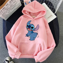 Load image into Gallery viewer, Hoodie Pullovers  Long Sleeves Harajuku Pink Pullovers Lovely Kawaii Casual Tops O-neck Women&#39;s Hooded Sweatshirt
