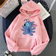 Load image into Gallery viewer, Hoodie Pullovers  Long Sleeves Harajuku Pink Pullovers Lovely Kawaii Casual Tops O-neck Women&#39;s Hooded Sweatshirt

