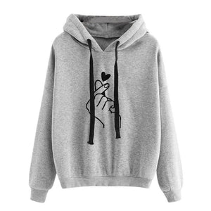 Women Hoodies Casual Planet Print Solid Color Loose Drawstring Sweatshirt Fashion Long Sleeve Hooded Female Tops