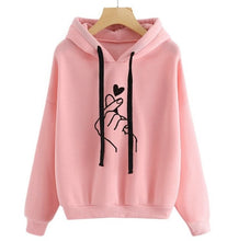 Load image into Gallery viewer, Women Hoodies Casual Planet Print Solid Color Loose Drawstring Sweatshirt Fashion Long Sleeve Hooded Female Tops
