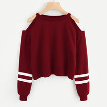 Load image into Gallery viewer, Hoodies For Women Off Shoulder Long Sleeve O-neck Casual
