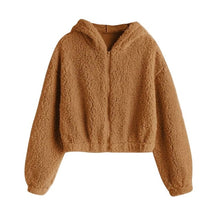 Load image into Gallery viewer, Women Plush Coat Autumn Winter Solid Faux Lamb Fur
