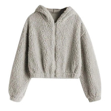 Load image into Gallery viewer, Women Plush Coat Autumn Winter Solid Faux Lamb Fur
